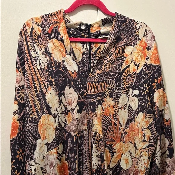 NWOT Soft Surroundings Multicolor Floral 3/4 length Sleeve Dress - Picture 4 of 8